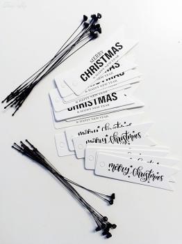 Merry Christmas Geschenkanhänger schmal